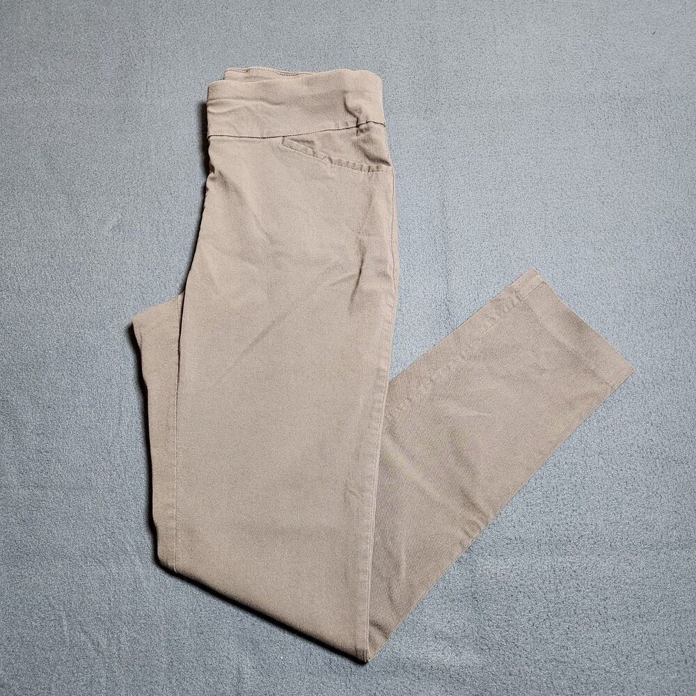 Chico's Perfect Stretch Pants Women 0 US 4 Short Brown Pull On Slim Straight